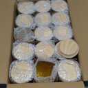 SHOWIN 8 OZ Thick Candle Jars for Making Candles 15 Pcs, Empty Jars with Wood Lids for Candle Making, Sample Container, Frosted Yellow