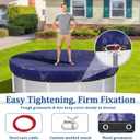 15 Ft Pool Covers for Above Ground Pools with Automatic Siphon Drain, Extra Thick Heavy-Duty Round Winter Pool Cover, Stop Waterlogging, 2-in-1 Tear-Proof UV-Resistant Pool Tarps with Pulley and Cab
