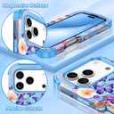 LONTECT for iPhone 17 Pro Max Case 3 in 1 Shockproof Heavy Duty Rugged Hard PC+Soft Silicone Full Body Protective Cover Girls Women Case for Apple iPhone 17 Pro Max 2025 Glow in The Dark Light Blue