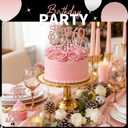 60th Birthday Decorations for Women, 54pcs Happy 60th Birthday Crown and Sash, Black Rose Gold Banner Backdrop Balloons Hanging Swirls Paper Fans, 60 Years Old Birthday Party Supplies Kit