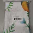 Small Stall Green Cute Floral Shower Curtain 36 x 72, Watercolor Birds, Butterflies, Snails & Flower Design Shower Curtains for Chic Bathroom, Nature-Inspired Narrow Half Size Shower Curtain