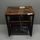 HOOBRO Step Stools for Kids, 3-in-1 Heavy Duty Sturdy Wooden Two Step stools, Metal Frame with Non-Slip Pads for Kitchen/Bathroom/High Beds, Rustic Brown and Black BF26JD01