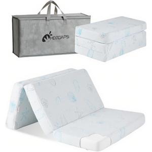 Pack and Play Mattress, 38"x26"x1.5" Tri-Fold Pack n Play Mattress with Travel Bag, Crib Mattress Pad with Soft Breathable Washable for Playard