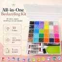 30,000Pcs 30 Colors Jelly AB Rhinestones for Bedazzling, 3mm Resin Flatback Gems All-in-One Bedazzling Kit with 4Pcs B-7000 Glue, Pickup Pen, Tweezers & Trays for Crafts, Nails, DIY, Large Pack +