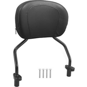 Rigid Bolt-On 15" Sissy Bar Passenger Backrest Compatible with Harley FLRT FreeWheeler 2015-2025 Road Glide 3 FLTRT 2023-2025 (15" Black)