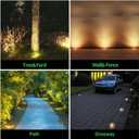 Landscape Well Lights, 4 Inch LED Low Voltage Ground Lights Outdoor, 12V IP67 Waterproof, Anti-Glare Wired Aluminum ORB for Path & Driveway, 6W Color Temp Random (3000K or 5CCT Upgrade) (Oil Bronze Uplight)