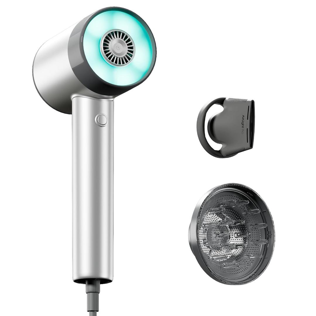 AirLight Pro Hair Dryer - Augmented with Infrared Light, Tested on All Hair Types, Fast Drying Without Damage