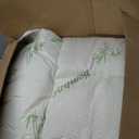 Ultra Soft Queen Size Mattress Topper - Viscose Made from Bamboo Pillow Top Mattress Pad for Back Pain Relief - Naturally Cooling for Hot Sleepers, Green