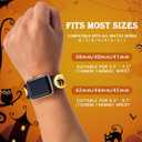 3 x Halloween Watch Bands for Apple Watch Band 38/40/41/42/44/49mm for Men Women, Silicone Waterproof Adjustable Printed Smartwatch Strap for iWatch Series 9 8 7 6 5 4 3 2 1 SE Replacement Wristband Gifts