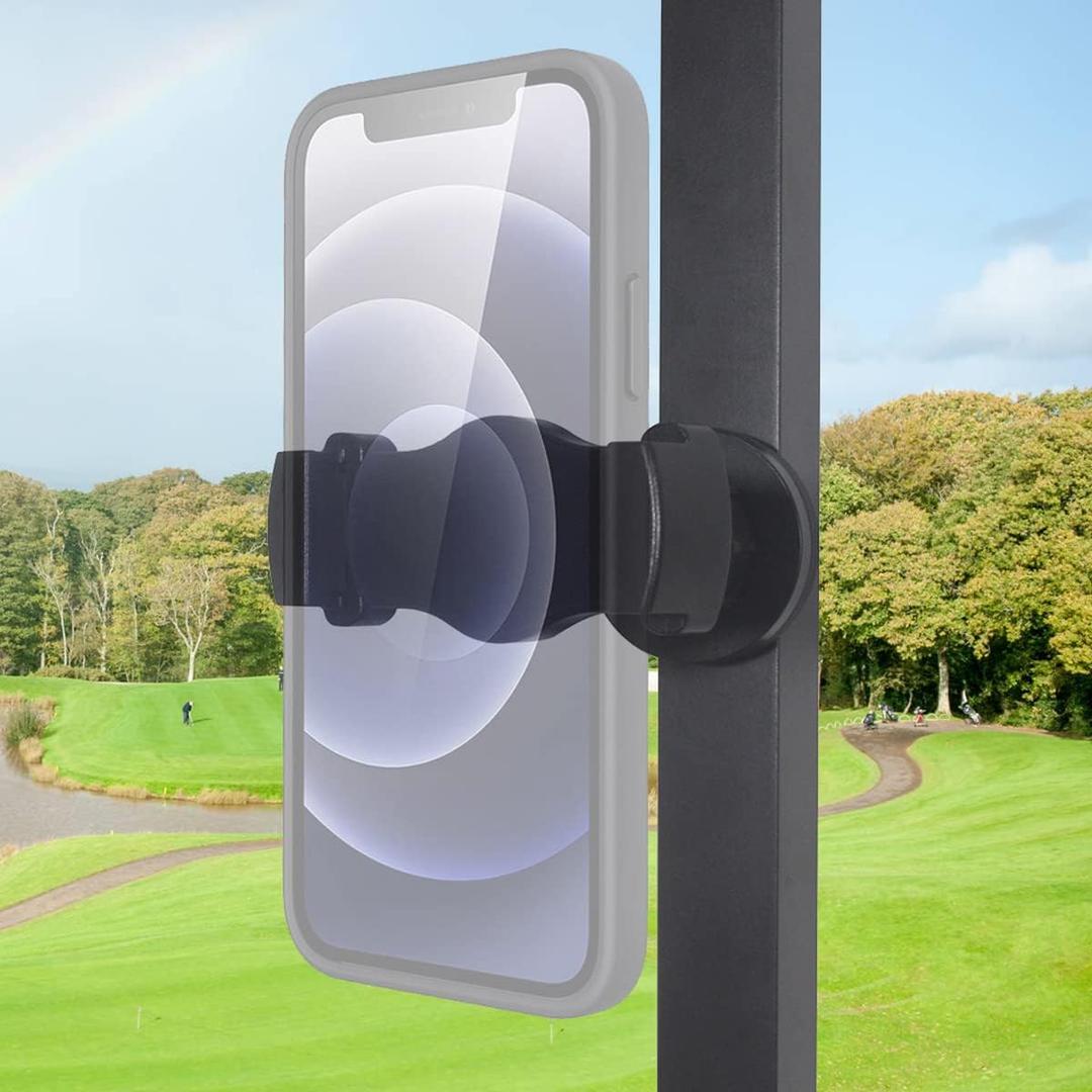 【2025 Upgraded】 Strong Magnetic Cell Phone Holder Attaches to Steel Surfaces, Golf Cart Accessories for EZGO Club Car Yamaha, Fit All 4.7-6.5" Cell Phones