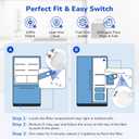 Fil-Fresh EDR1RXD1 Refrigerator Water Filter Replacement for EveryDrop Filter 1, Whirlpool W10295370A, WHR1RXD1, KAD1RXD1, P4RFWB, P8RFWB2L, Kenmore 46-9081, 46-9930, Fridge Water Filter, 3 Packs