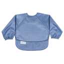 Tiny Twinkle Long Sleeve Bib for Babies & Toddlers | Waterproof Smock Bib for Eating | Machine Washable & Mess-Proof Feeding Essentials | Newborn Shower Gift (Grid, Small 6-24 Months)