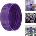 STOBAZA Reusable Plastic Bottle Caps 1.53 Inch 100 Pack for Diy Crafts Kids Educational Development Durable Bottle Lids (Purple)