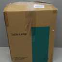 BOBOMOMO 20" Rustic Bedside Lamps Set of 2 Vintage Resin Table Lamps for Nightstands with Linen Shades, Farmhouse Lamps for Living Room, Bedroom, and Hallway (Light Brown)  Ideal for Compact Spaces