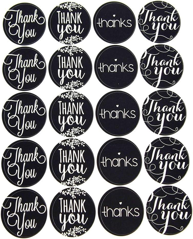 3 x Homeford Firefly Imports Thank You Chalkboard Seal Stickers, 2-Inch, 40-Pack