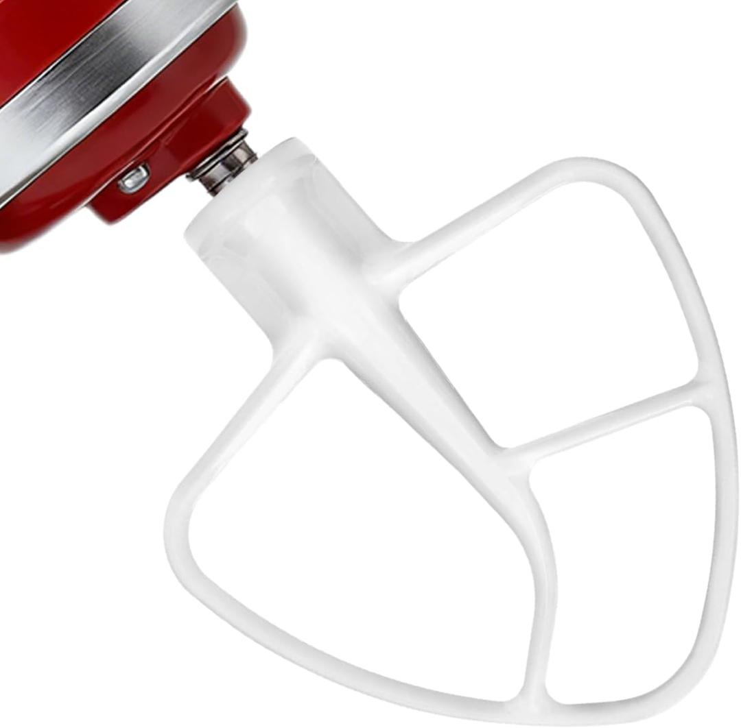 Coated Flat Beater for KitchenAid Attachment, 4.5-5 QT Tilt-Head Stand Mixer Paddle Compatible with K5AB K5SS for Cake Batter & Mashed Potatoes