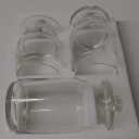 WHOLE HOUSEWARES Glass Apothecary Jars with Lids - Set of 3 for Bathroom Storage, Qtip & Cotton Swab Holder - Perfect for Laundry Room & Makeup Desk Organization, Clear Glass Container Set