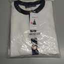 ZESICA Women's Fall Long Sleeve Bodycon Sweater Dress Crewneck Button Knit Color Block Party Mini Dresses (White, M)