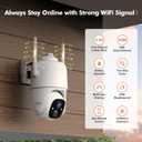 Dzees 360° PTZ Security Camera Wireless Outdoor WiFi 2K