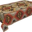 Aztec Geometric Rectangle Tablecloth Washable Table Cloth 60x90 Inch Table Cover Waterproof for Decoration Kitchen Dining Room