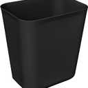Nipogear 3.5 Gallons /13.5 Liter Efficient Plastic Trash Can Garbage Bin Wastebasket, Fits Under Desk, Kitchen, Home, Office (Black, 3.5 Gallons)