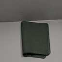 Round Table Placemats Set of 4, Wedge Shaped Faux Leather Table Mats, Heat Resistant Wipeable Washable Place Mats for Dining Table Dinner Kitchen Indoor Outdoor (Dark Green)