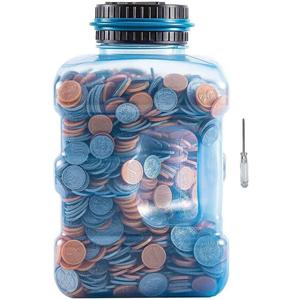Piggy Bank - Large Coin Bank for Adults Boyswith LCD Counter,Great Coin Counter Bank Money Counting Jar with Total Amount Displayed,Best Gift for Kids, Designed for All US Coins(4.2L)