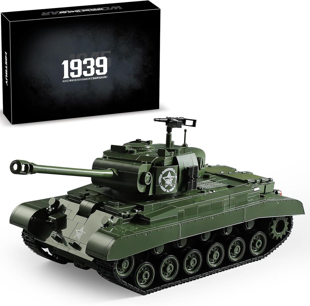 MISTBUY WW2 Army Tank Building Set Compatible with Lego, Soviet is2 Military Tank Toy Model for Adults, Collectible Gift Ideal for Army Fans (1402 Pieces)