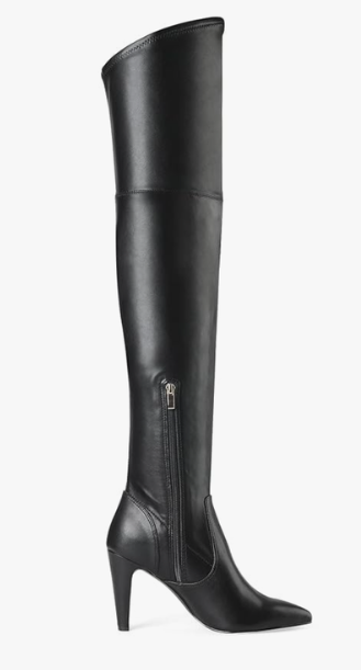 DREAM PAIRS Women's Thigh High Boots Over The Knee Heels Long Sexy Pointed Toe Boots Size 11
