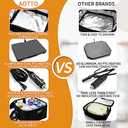 Aotto Portable Oven, Electric Lunch Box Food Heater - 12V/24V/110V 3-in-1 Car Food Warmer - Mini Personal Microwave Heated Lunch Box Warmer for Car, Truck, Travel, Office & Home Use - Black