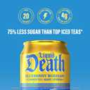 Liquid Death Iced Tea - Blueberry Buzzsaw (Blueberry-Flavored Black Tea), Less Sugar*, Boost of Caffeine, B Vitamins, No Artificial Sweeteners, 12 Fl Oz (Pack of 12)