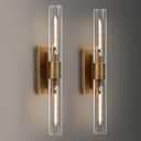 24.8" L Minimalist Style Wall Sconces Set of 2, Brass Wall Lights Fixtures Morden Cylinder Wall Light for Bathroom Vanity Light Indoor Wall Mounted Lamps for Living Room,Bedroom,Hallway