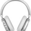 Wireless Headphones Over-Ear Bluetooth Adjustable 42 Hours of Listening Time Volume Control, Fitting in Gaming/Running/Sports Headphones for iPhone/Android/Samsung -Silver