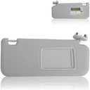 ZONFANT Grey Right Passenger Side Sun Visor Without Sunroof Compatible with Toyota Vehicle 2006-2013 RAV4, Replace#74310-42452-B2