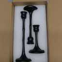 Candle Stick Candle Holder Set of 3 Black Candlestick Holders Taper Candle Holders for Table Centerpiece Decor Metal Candle Stick Holder Vintage Candle Holder for Wedding Party Home Decor