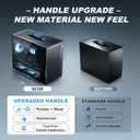Micro-ATX Mini Tower PC Case,with with Carrying Handle, Mini Size, High-Performance Hardware Compatible, Support 240AIO,Without Fans