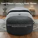 Codi Bean Bag Chair with Filler Included, 4 FT - Comfy Large Beanbag Chairs for Adults - Machine Washable and Soft Mink Bonded Cover - Charcoal Grey, 4ft