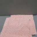 Peach Pink Square Throw Pillow Covers  2-Pack 18"x18" Decorative Cushion Covers  600g Faux Rabbit Fur