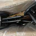 Medline Durable Folding Steel Transport Wheelchair with Swing-Away Footrests, 19-Inch Seat Width, Black Frame, Black Upholstery