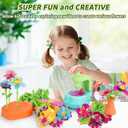 Flower Craft Kits for Kids, Arts and Crafts Activity Toys Set for Girls Ages 4-10, Birthday Gifts for 4 5 6 7 8 9 Year Old Girls, DIY Flower Making Kit for Kids, Creative Toys Gifts for Preschool