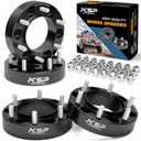 KSP 6X5.5 Wheel Spacers Fit for Tacoma 4runner, 1.5 inches Forged Hub Centric Adapters Kits with Extended Open Lug Nuts fit 6 Lug Wheels Without Locking hub, Package of 4 (Black 6061 T6 Aluminum)