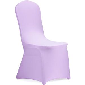 Peomeise Stretch Spandex Chair Cover for Wedding Party Dining Banquet Event (Lavender, 25)