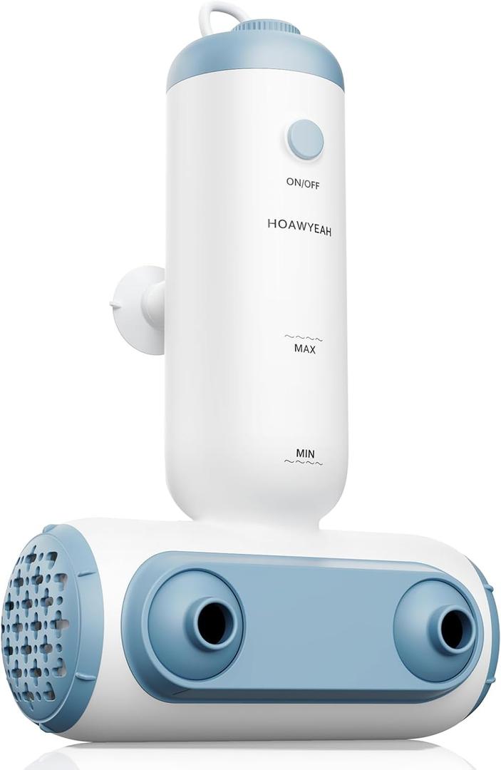 Bath Jets for Tub, Two Modes - Bathtub Jet or Bubble Maker, Portable Bath Spa with Dual Jets, Bath Spa Jets Creates Soothing Bubbles and Massage, Bathtub Accessories for Relaxing Daily Use (double head, Deep Blue+White)