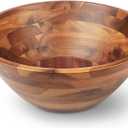AIDEA Acacia Wood Serving Bowl for Fruits or Salads, 11" Diameter x 4.5" Height, Wooden Single Salad Bowl