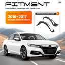 ALMULOO Pair Fender Liner Compatible with 2016-2017 Honda Accord Sedan Replacement for HO1248157 HO1249157 74150T2AA01 74100T2AA01, Left and Right,Wheel Liner Splash Shields Guard Inner Panel