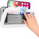 URROY Shower Phone Holder Waterproof One-Touch Open Shower Phone Case Anti-Fog & Sensitive Touchscreen Bathroom Wall Phone Mount Stand Universal Fit for iPhone & Smartphones Gift for Men Women White