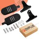 FOVPLUE Passenger Mini Footboard, Passenger Footpegs w/Mount Kit for Harley Touring 1993-2025 CVO Electra Glide Road Glide Road King Street Glide Ultra Classic Ultra Limited Revival FLH,Gloss Black#1