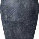 Handmade Flower Vase, 9.6" Tall Terracotta Vase, Vintage Ceramic vase, Rustic Antique Vase Dcor, Wide Mouth, Matte Finish for Home Office Resto Caf Dcor (Lightslategray)