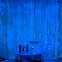 Twinkle Star, 9 Inches Indoor Outdoor, LED String Light with Remote Control Timer for Halloween Thanksgiving Wedding Party Home Garden Bedroom Decoration, Blue
