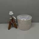 EDISHINE Tripod Table Lamp, Small Cute Bedside Lamp with Linen Beige Lampshade, Nightstand Lamp for Nursery, Bedroom, Kid Room, Living Room, Light Brown Wooden Base, E26 Socket, 14.2 Inch